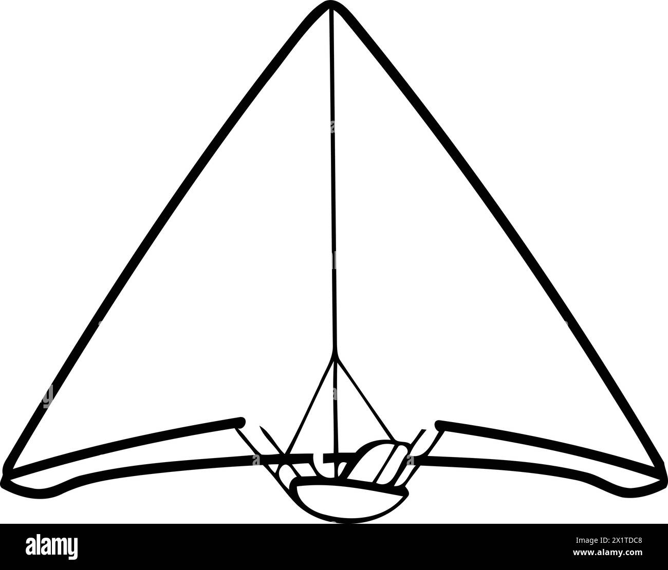 Hang glider icon. Vector illustration of a hang glider. Stock Vector
