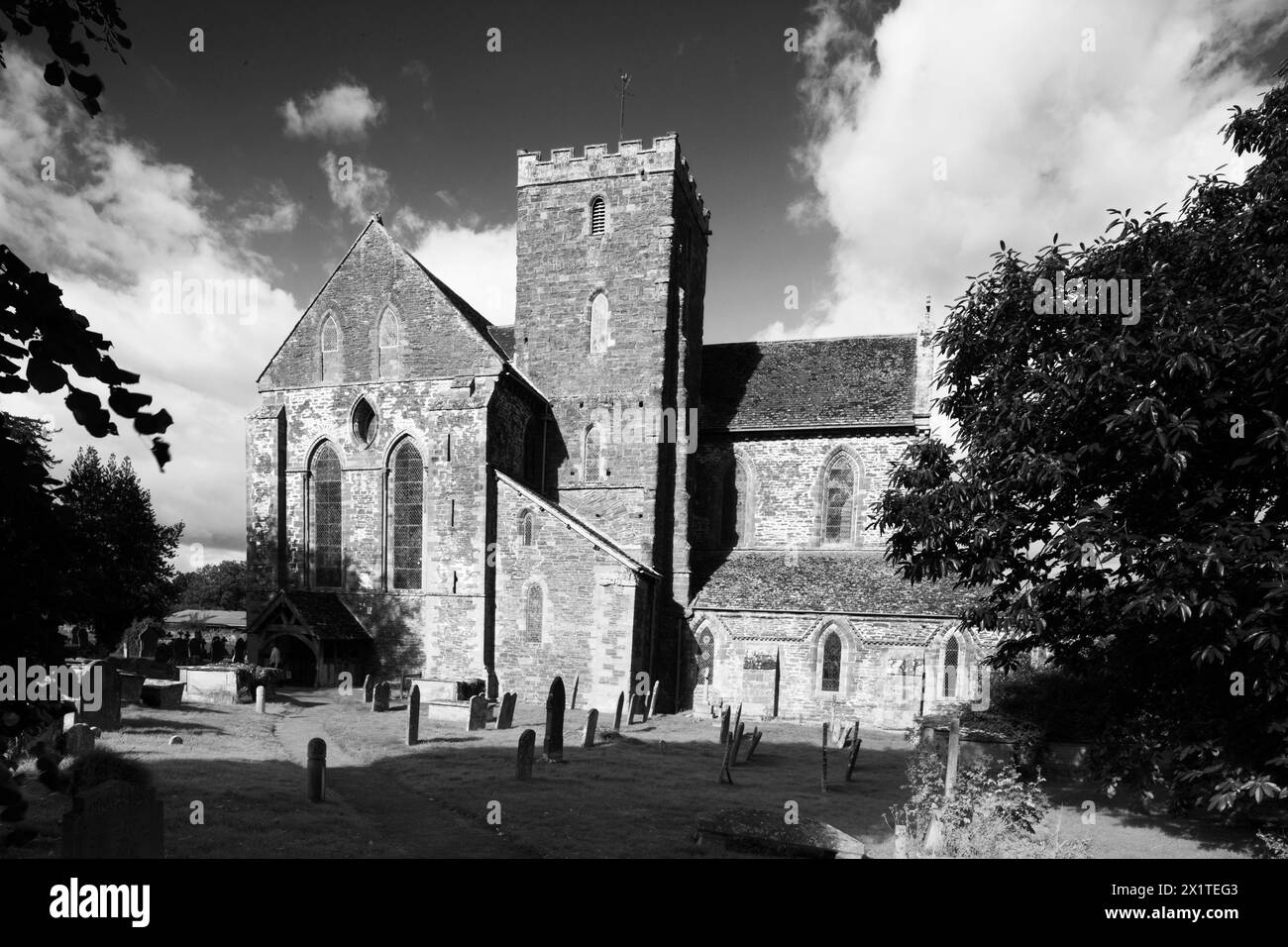 Dore Abbey, used since C16th as a parish church, was founded as a Cistercian Abbey in 1147. Stock Photo