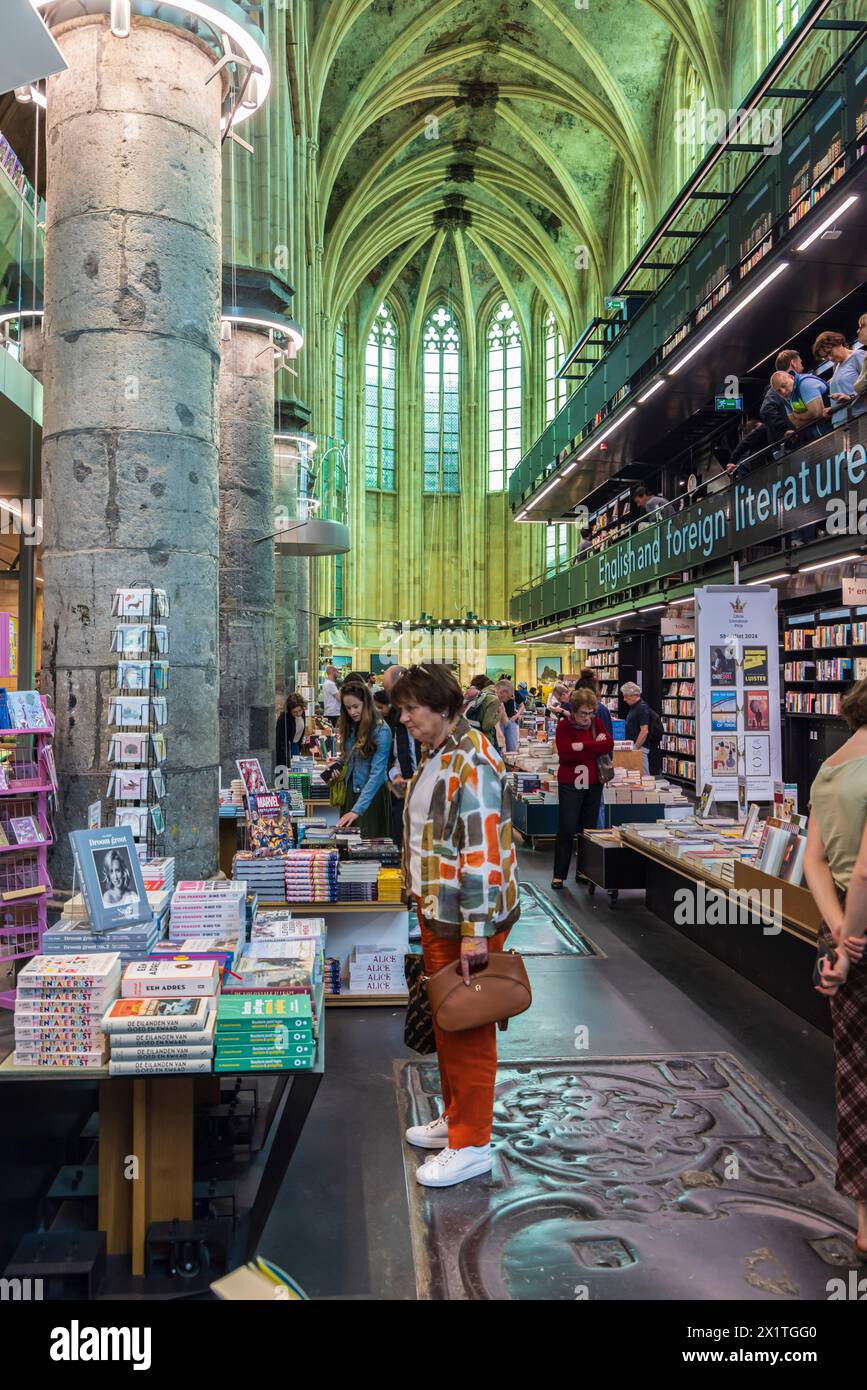 Maastricht, The Netherlands : Interior of bookstore in old Dominican church in Maastricht Limburg province in The Netherlands Stock Photo