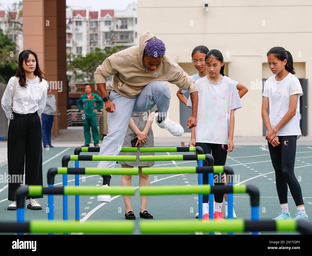 Xiamen, China's Fujian Province. 18th Apr, 2024. Sprinter Devynne ...