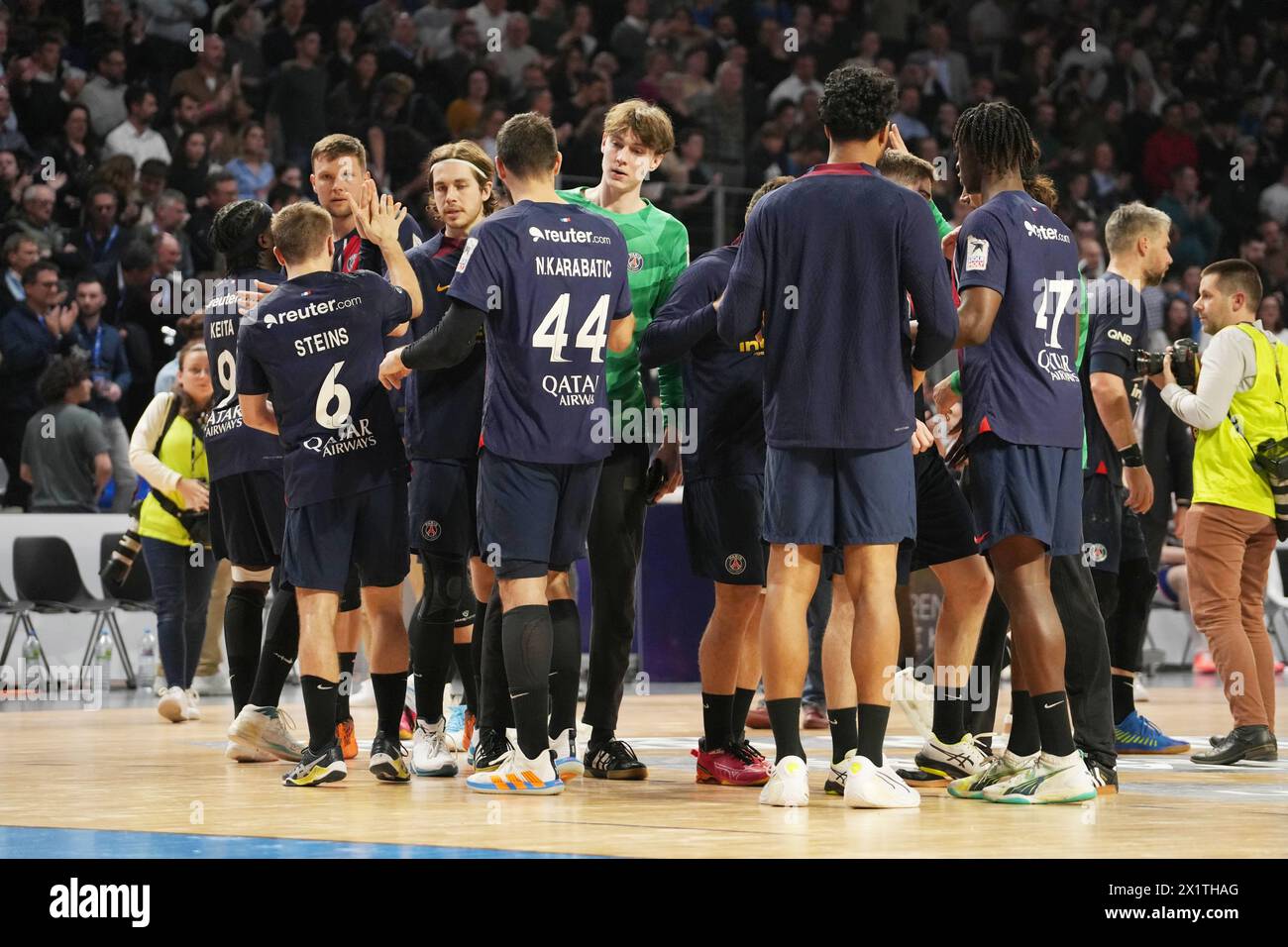 Celebration Victory Team Paris Saint Germain during the French