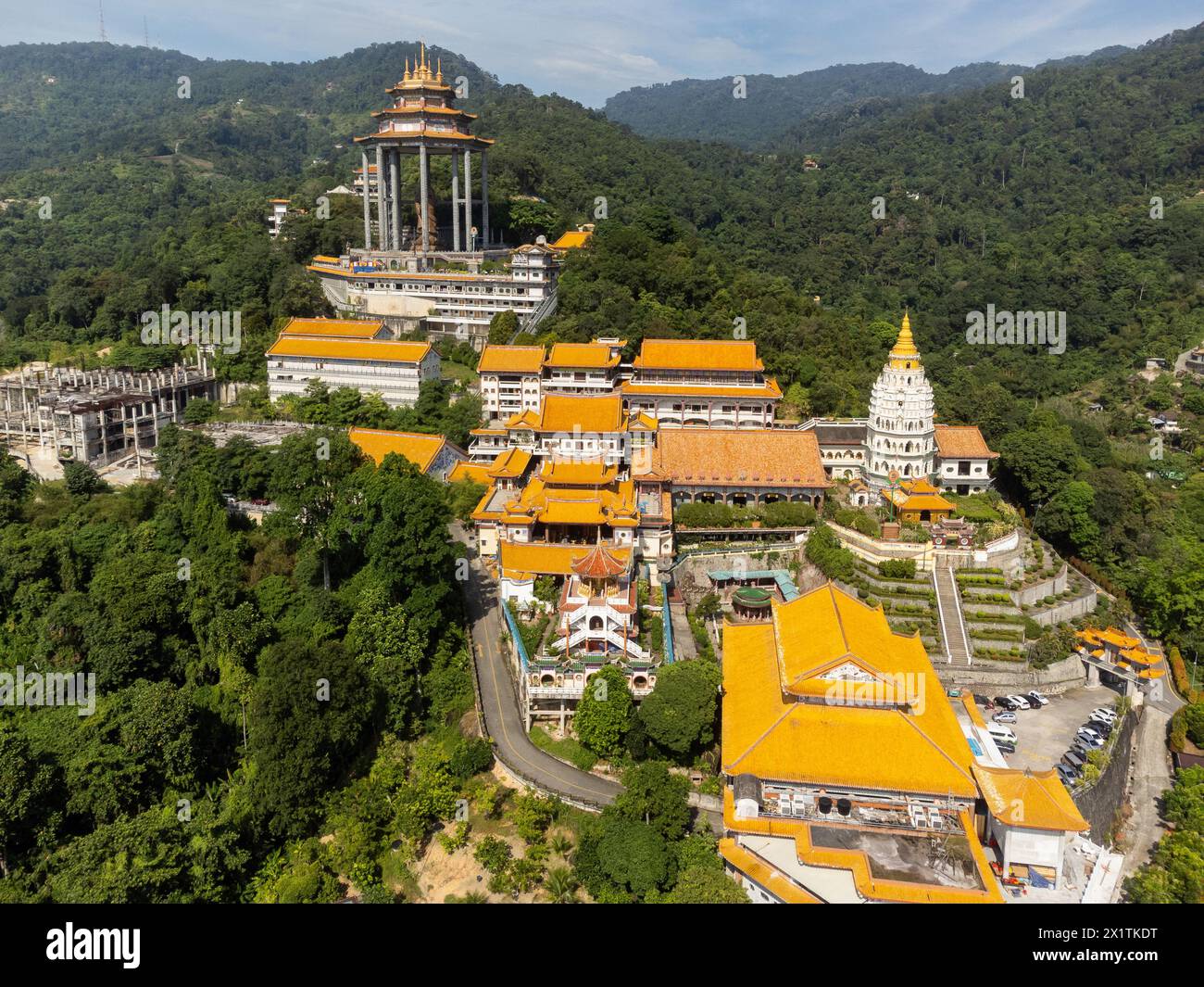 Penang, Malaysia: Aerial view of the famous Kek Lok Si Buddhist temple ...