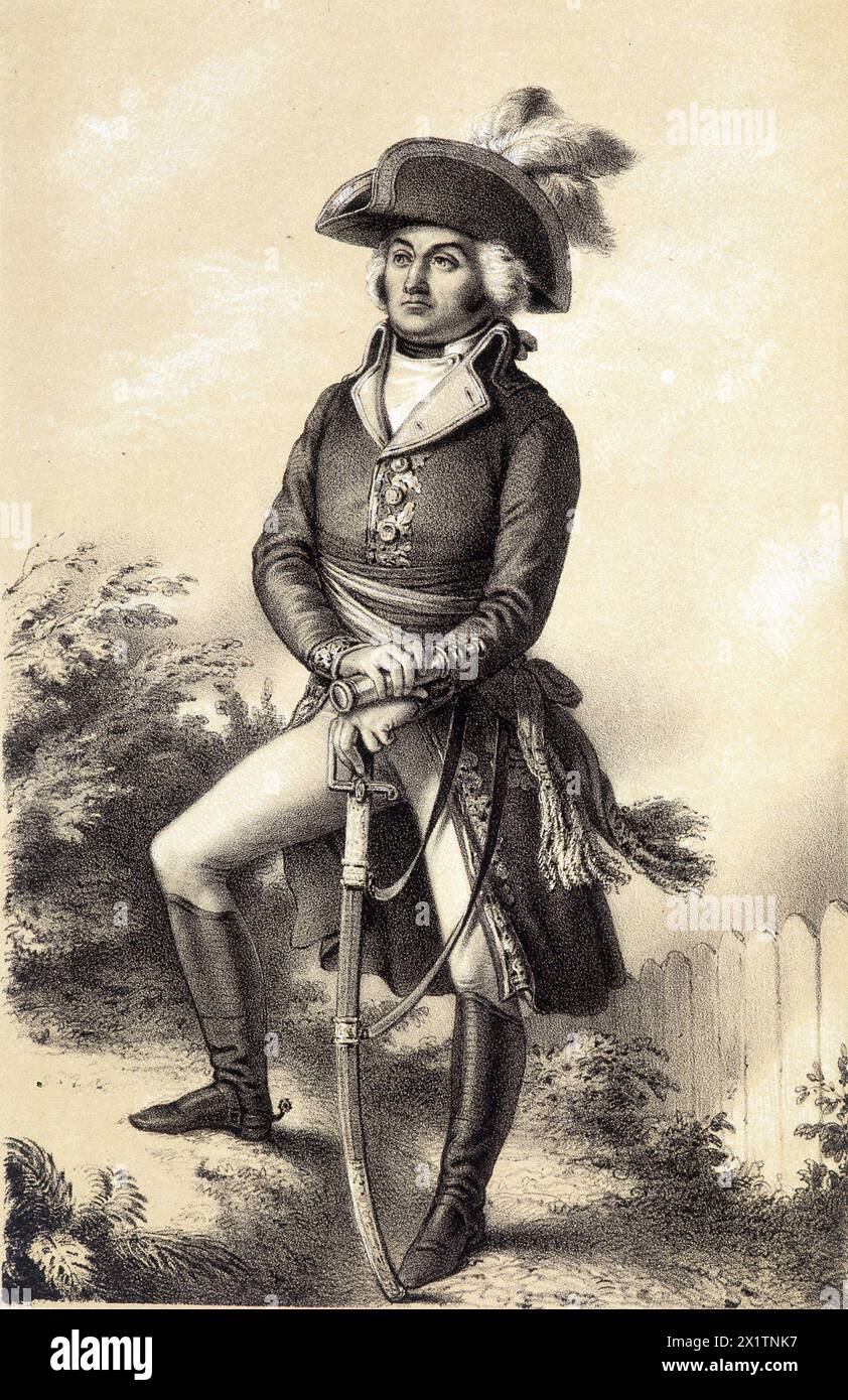 Jean Baptiste Jourdan (1762 - 1833) - in 'Galerie historique de la Revolution francaise' de Albert Maurin, 1843 Stock Photo