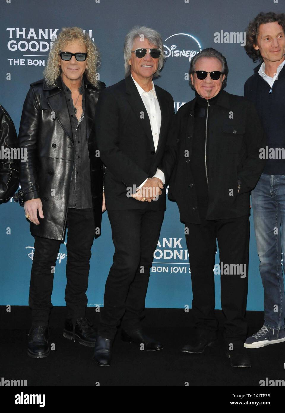 Thank You, Goodnight -The Bon Jovi Story UK TV screening David Bryan, Jon Bon Jovi and Tico Torres at the Thank You, Goodnight: The Bon Jovi Story UK TV screening, Odeon West End, Leicester Square, on Wednesday 17 April 2024 in London, England, UK. CAP/CAN CAN/ London UK Great Britain Copyright: xCanxNguyen/CapitalxPicturesx Stock Photo