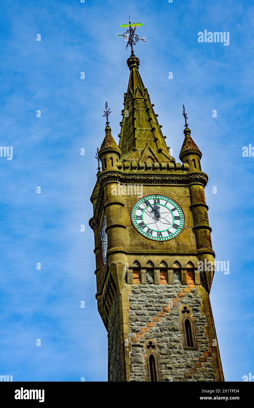 Machynlleth Clock Tower. Wales. Stock Photo