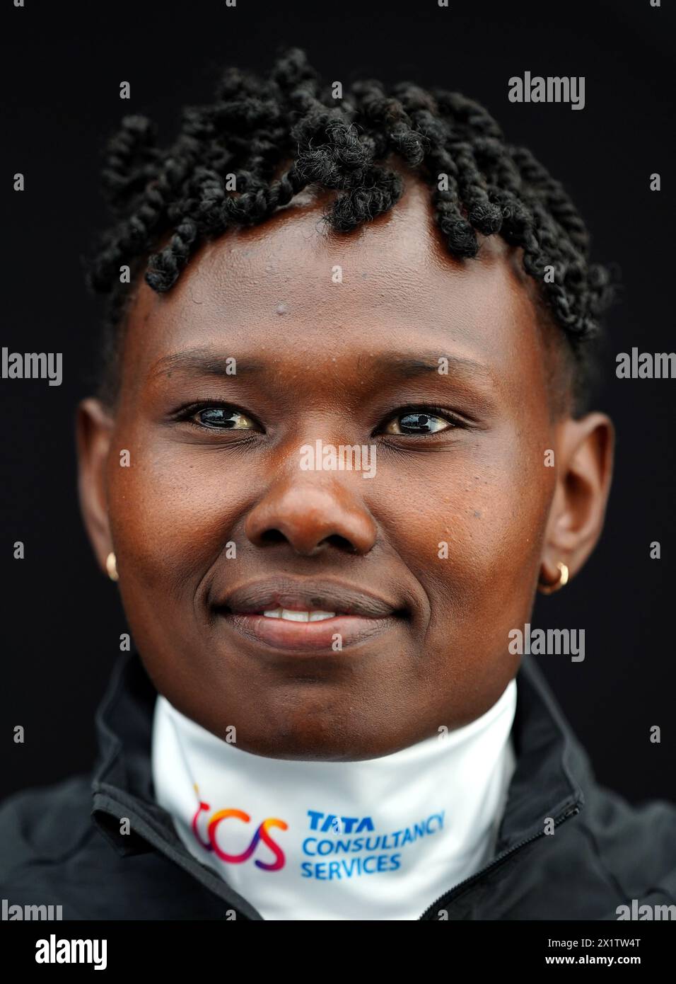 Kenya's Ruth Chepngetich ahead of the elite women's press conference