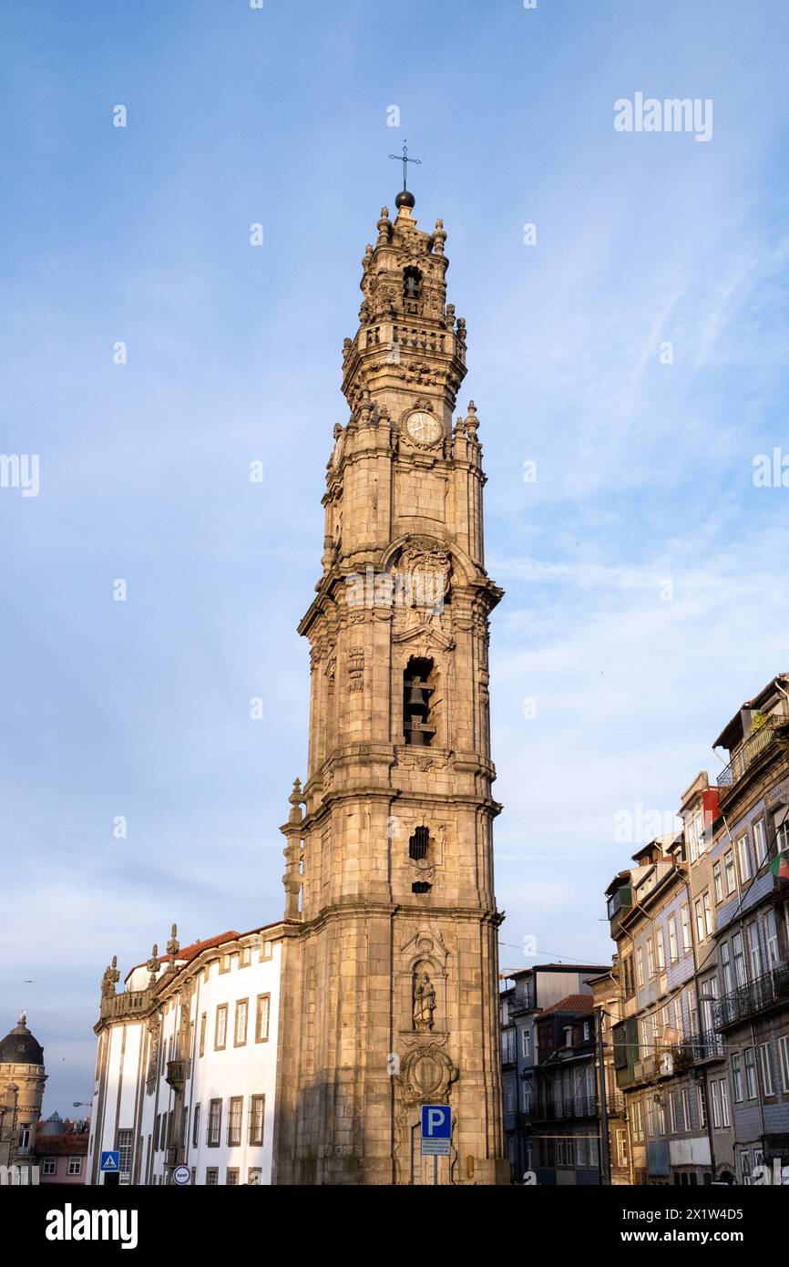 Torre dos Clerigos, the baroque bell tower of the Church of the Clerics ...