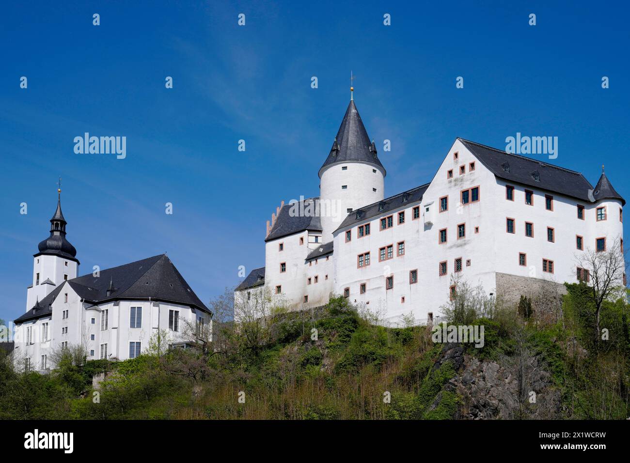 Burg, Schwarzenberg, Erzgebirgskreis, Saxony, Germany Stock Photo