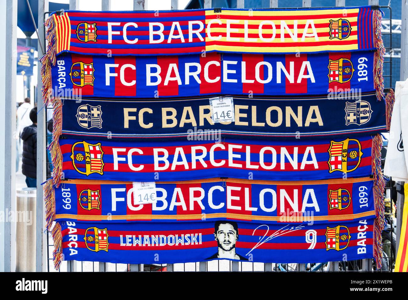 Rare édition limitée fourche barca FCB Barcelone FC foulard de football