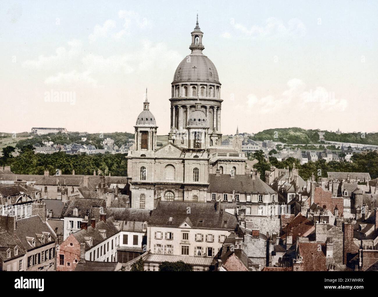 Boulogne - Sur - Mer. Eglise Notre Dame, Frankreich, um 1890, Historisch, digital restaurierte Reproduktion von einer Vorlage aus dem 19. Jahrhundert Stock Photo