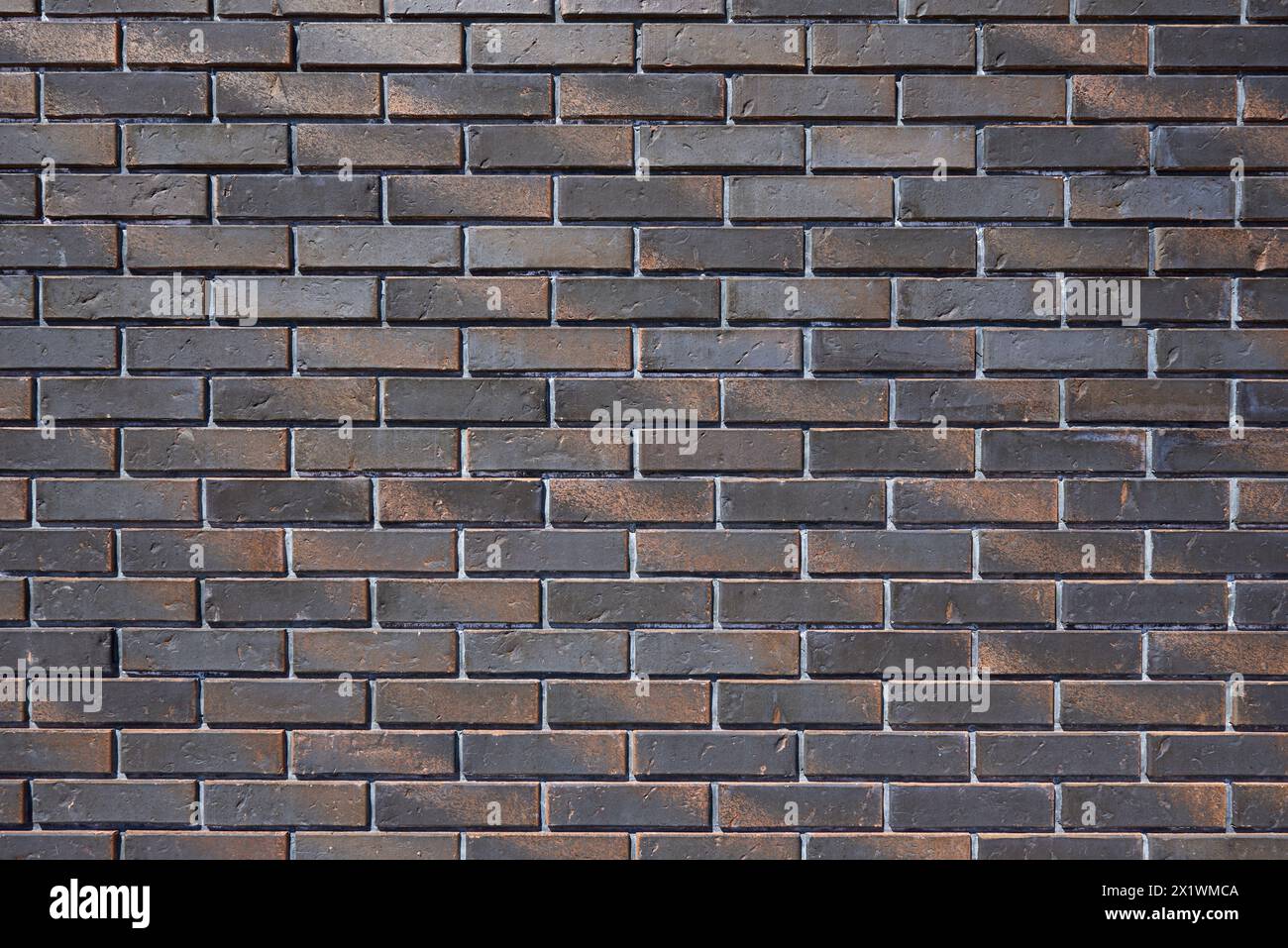 New brown brick wall texture with rough Stock Photo