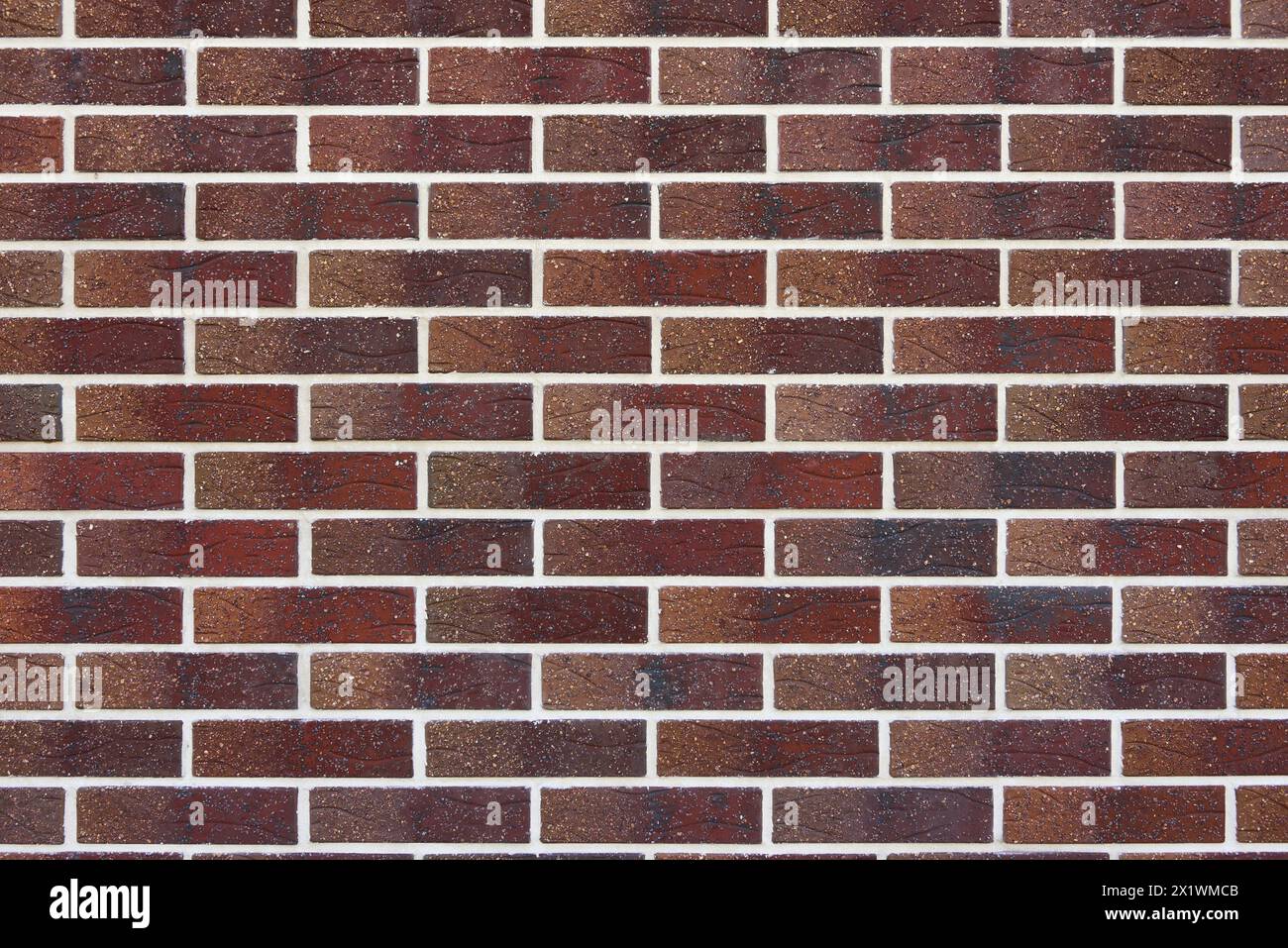 New brick wall texture with white grout Stock Photo