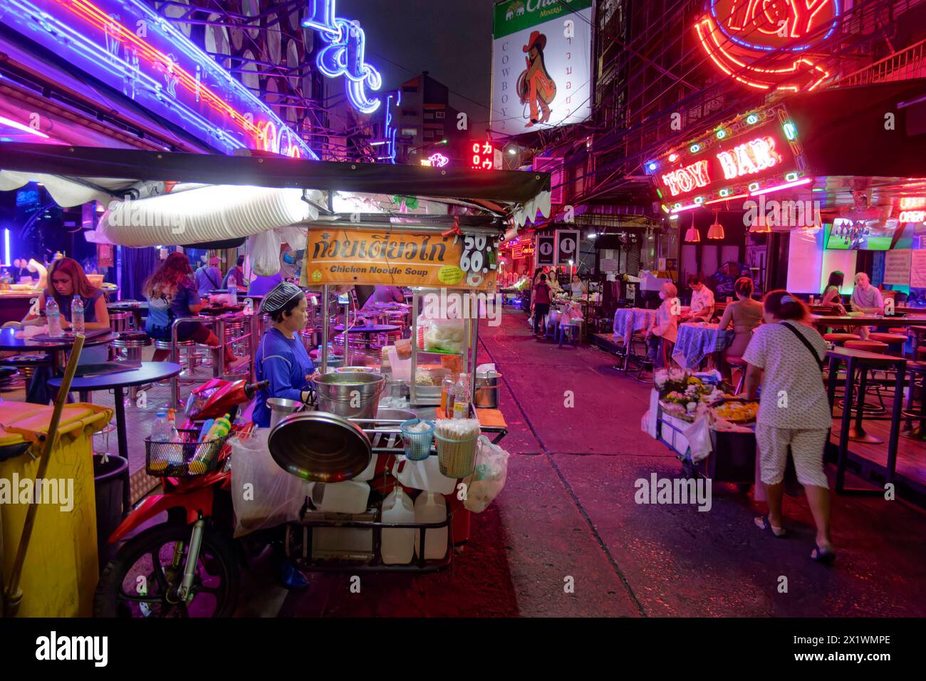 Soi Cowboy, red light district, nightlife, food stall, bars, night ...