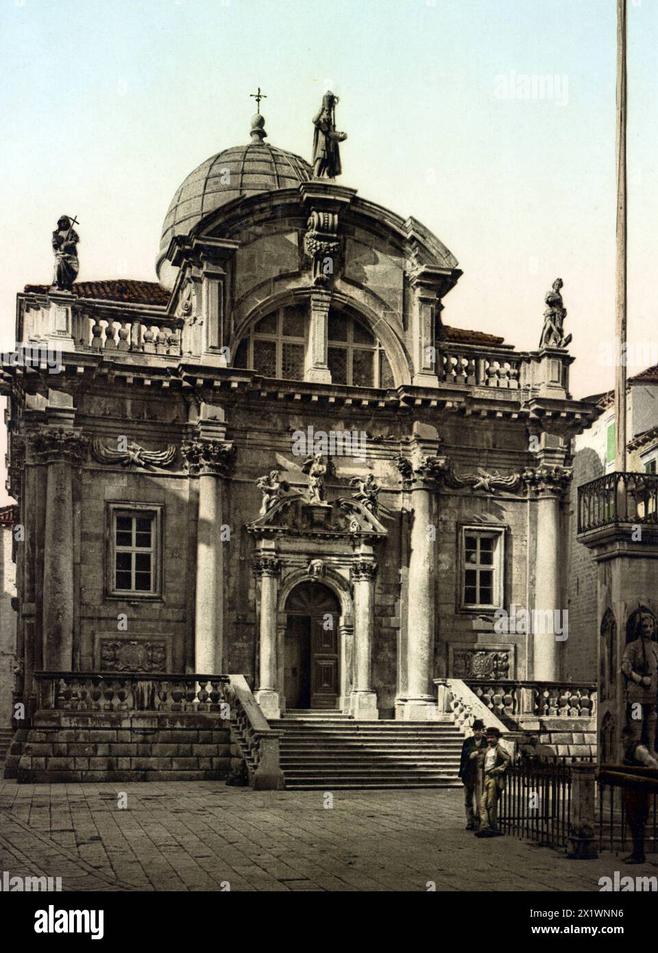 Ragusa. Chiesa San Biago, heute Dubrovnik, Kroatien, um 1890, Historisch, digital restaurierte Reproduktion von einer Vorlage aus dem 19. Jahrhundert Stock Photo