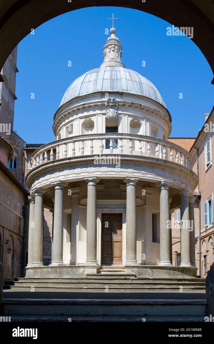 San Pietro In Montorio Al Gianicolo. Rome. Lazio. Italy Stock Photo - Alamy