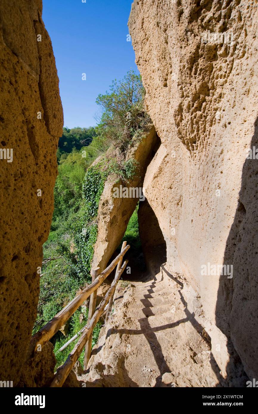 Hermitage of Ripatonna Cicognina. Fiora River Valley. Ischia di Castro. Lazio. Italy Stock Photo