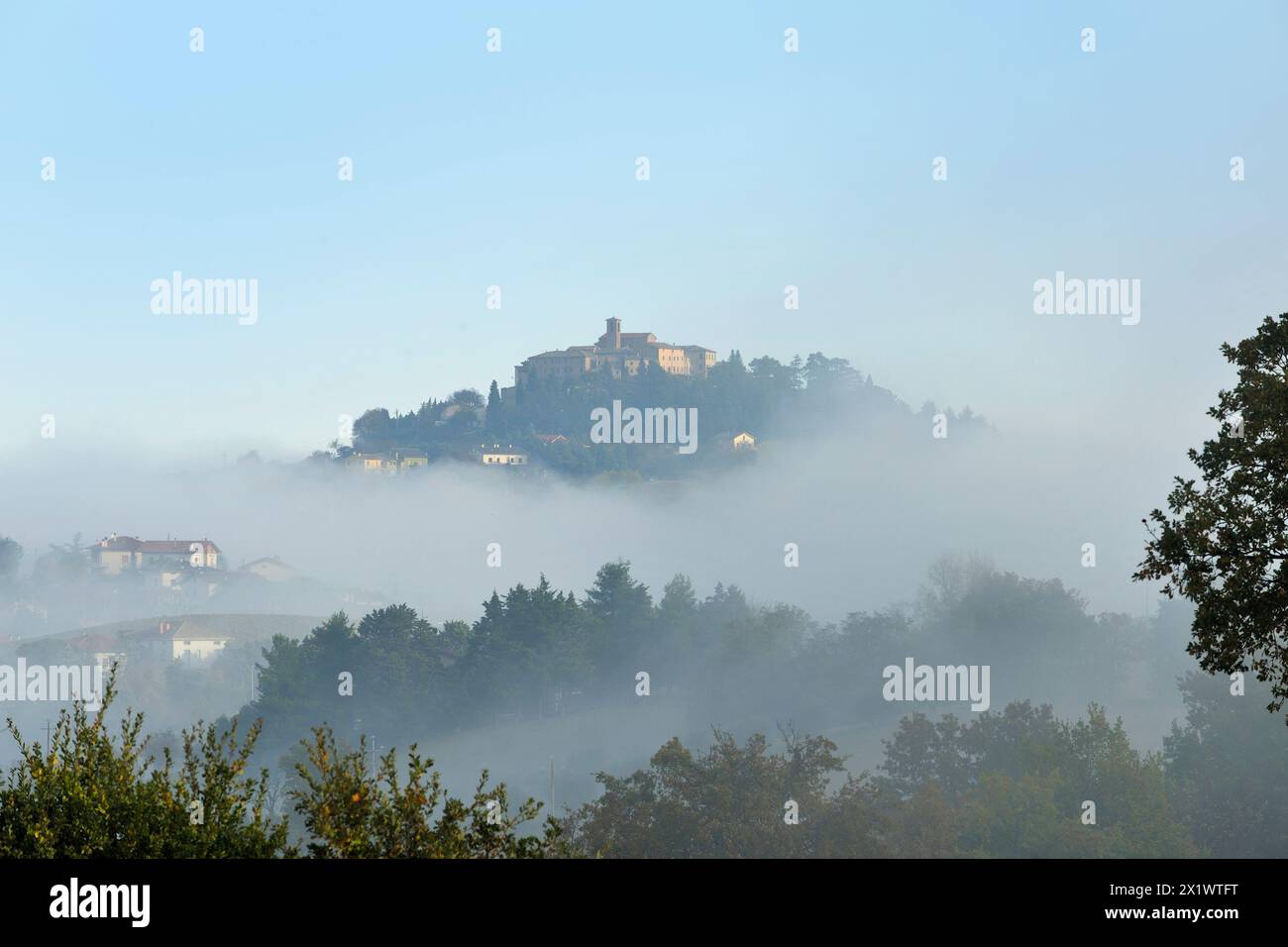 Piticchio Castle. Arcevia. Marche. Italy Stock Photo