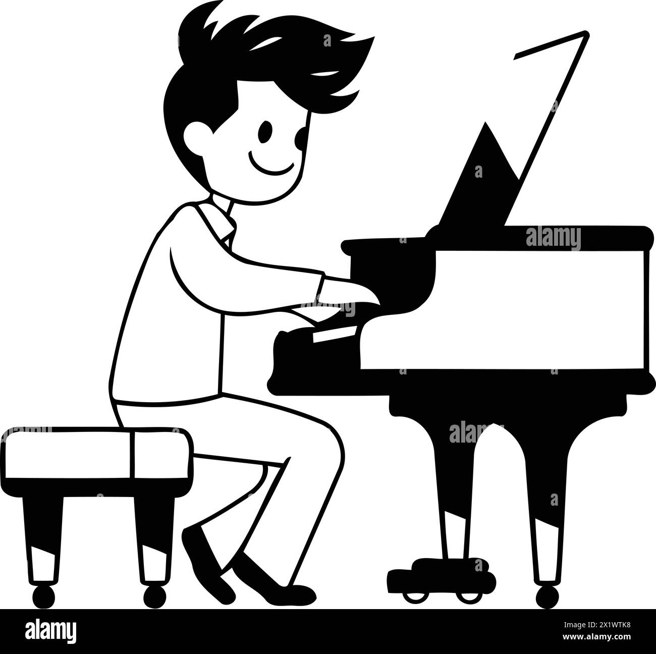 Pianist vector vectors Cut Out Stock Images & Pictures - Alamy