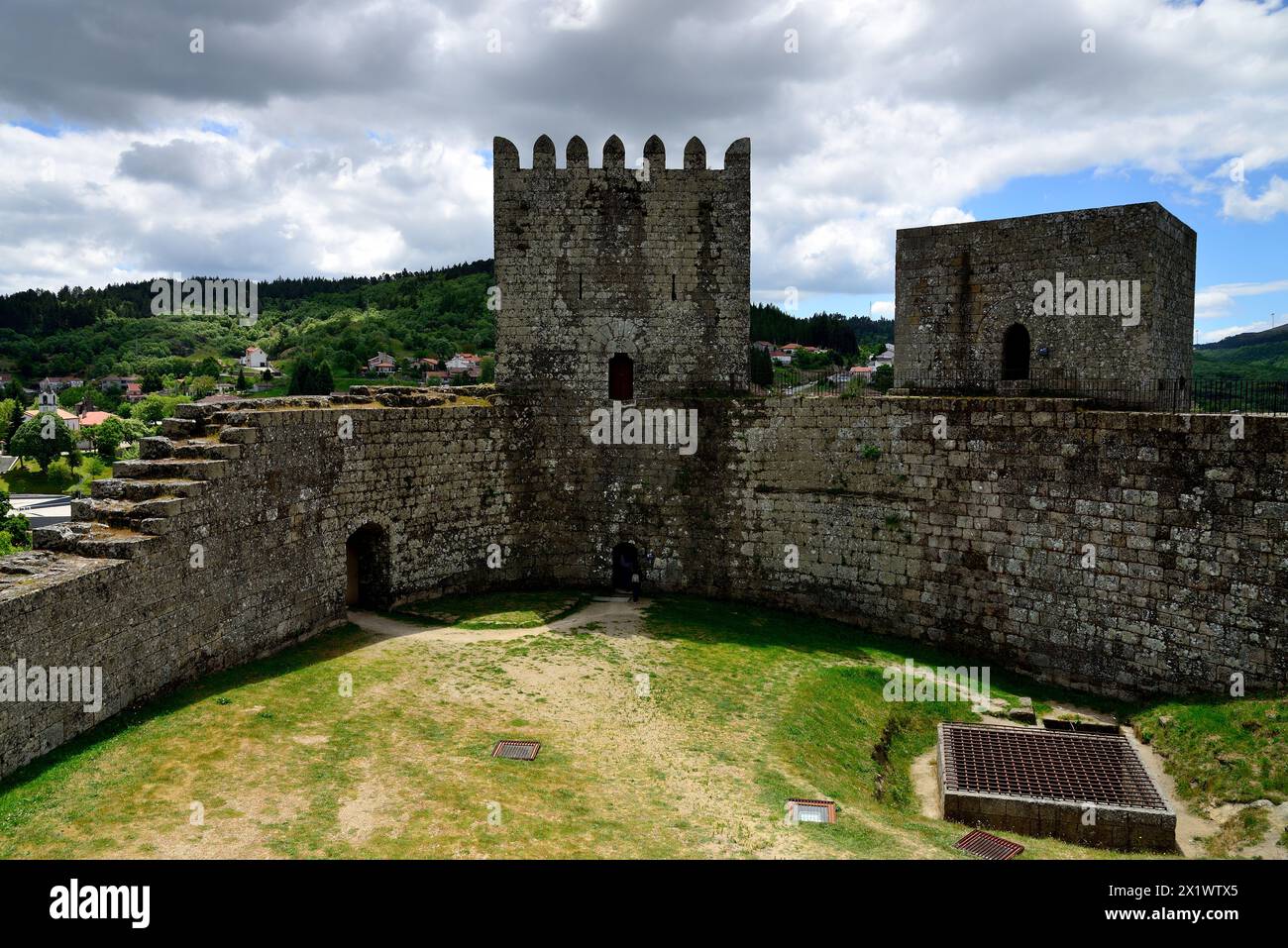 Walls of the castle of Montalegre, Portugal Stock Photo - Alamy