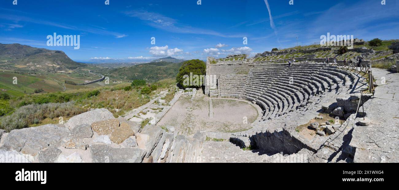 Theater. Archaeological Area of segesta. Calatafimi. Sicily Stock Photo