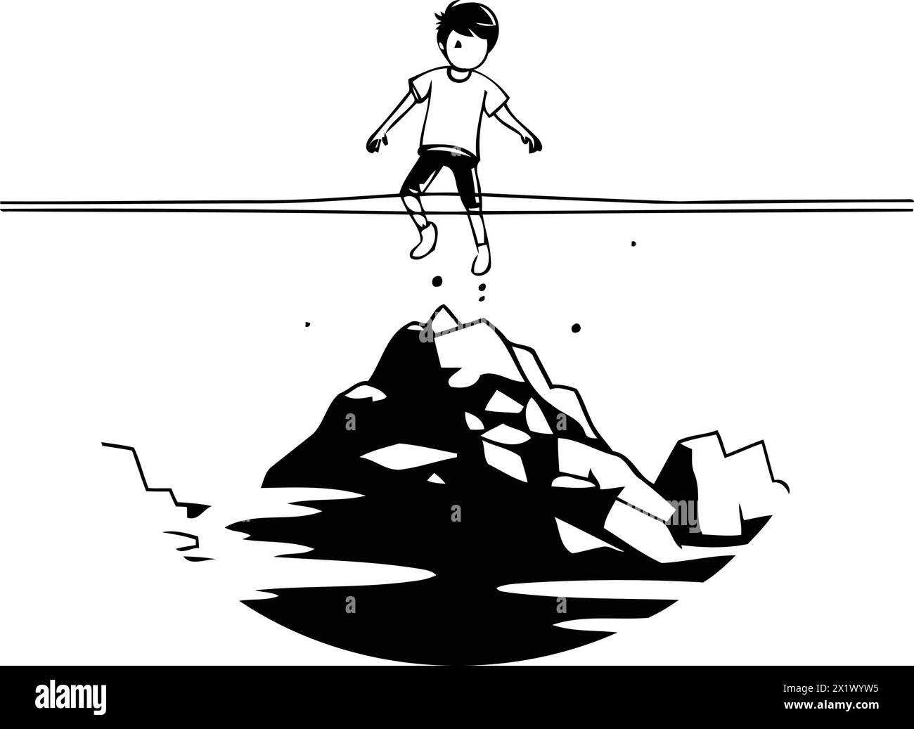 Balancing rocks Stock Vector Images - Alamy