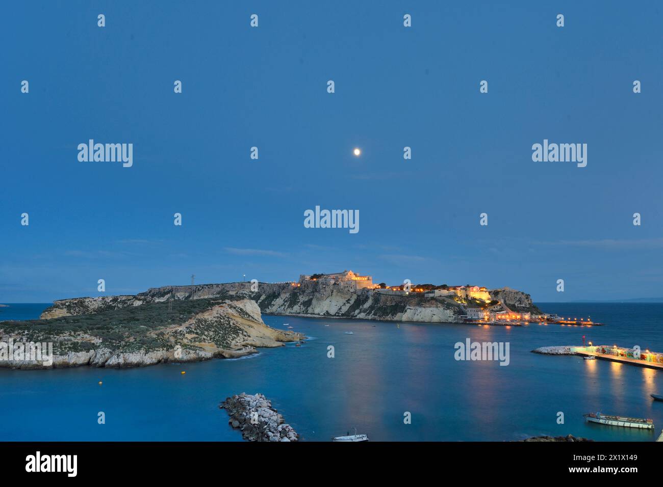 View of the Island of San Nicola From San Domino. Tremiti Islands. Apulia. Italy Stock Photo