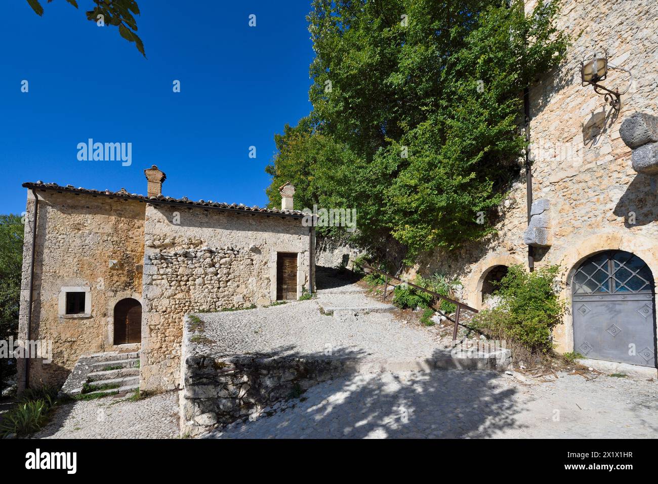 The Village of Rocca Calascio. Abruzzo. Italy Stock Photo