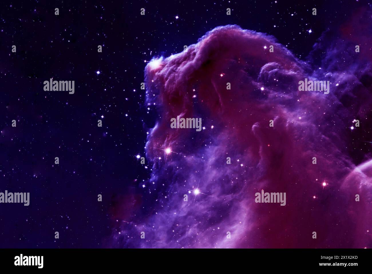 Beautiful blue cosmic nebula. Elements of this image furnished by NASA ...