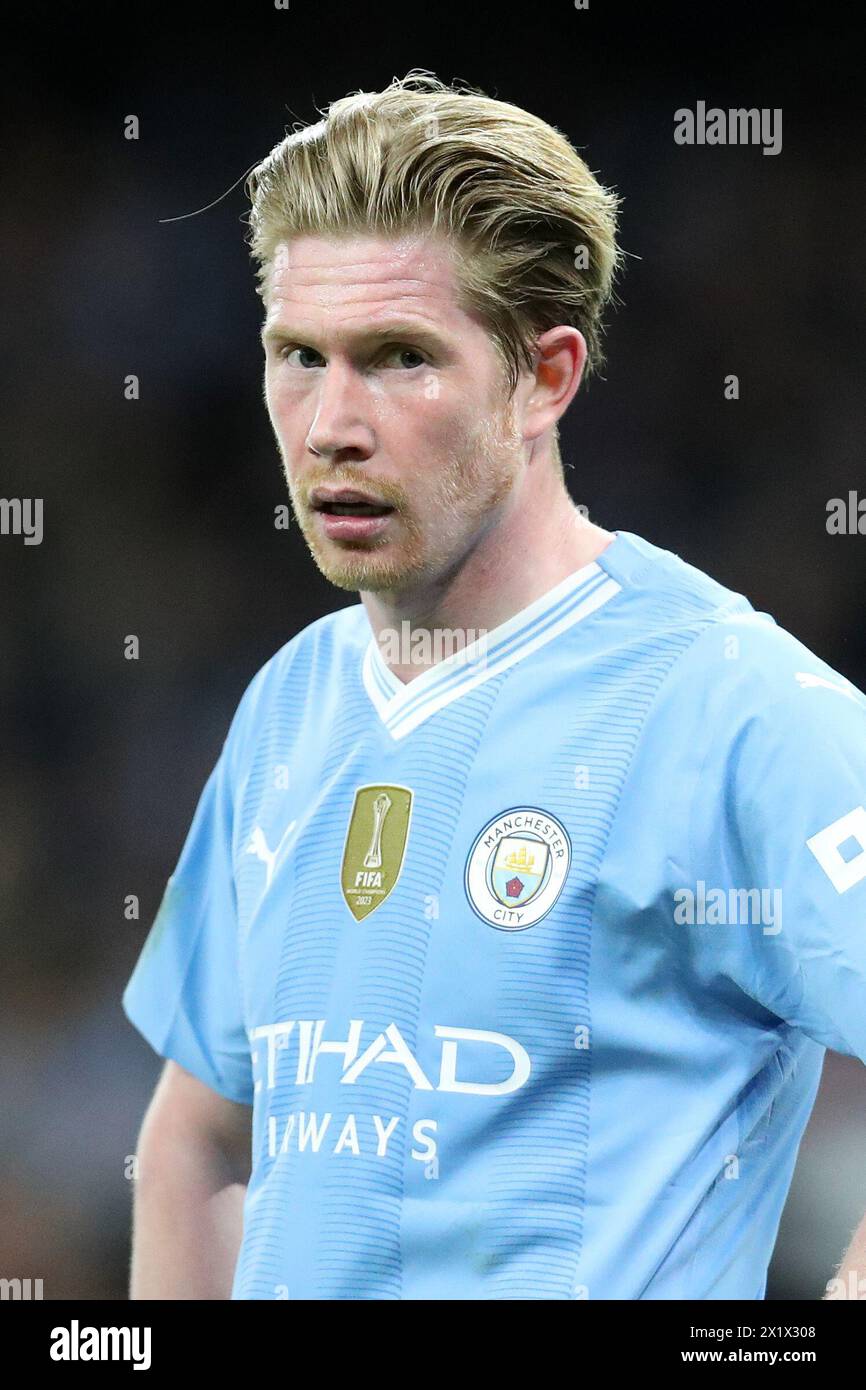 Etihad Stadium, Manchester, UK. 17th Apr, 2024. Champions League Football, Quarter Final, Manchester City versus Real Madrid; Kevin de Bruyne of Manchester City Credit: Action Plus Sports/Alamy Live News Stock Photo