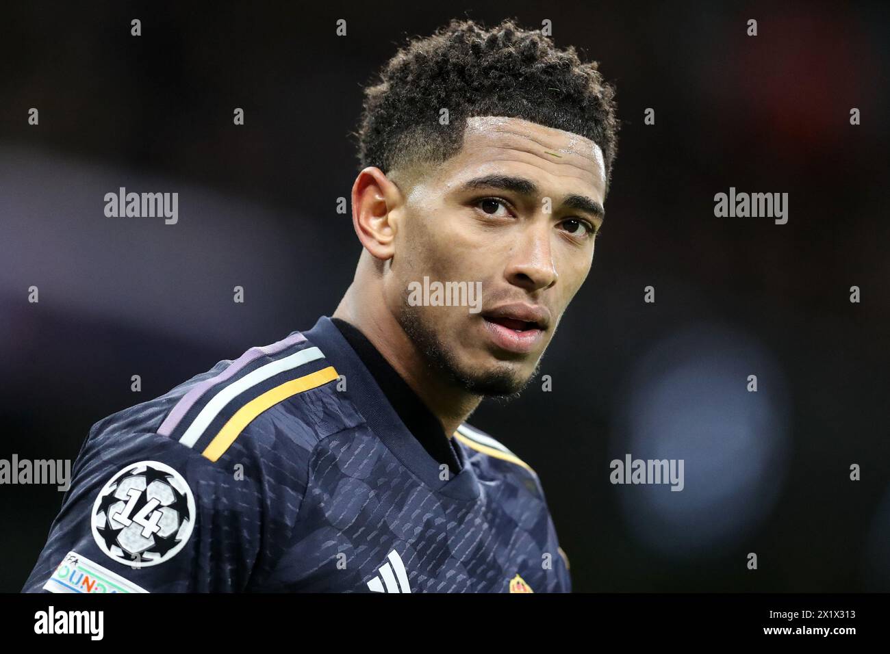Etihad Stadium, Manchester, UK. 17th Apr, 2024. Champions League Football, Quarter Final, Manchester City versus Real Madrid; Jude Bellingham of Real Madrid Credit: Action Plus Sports/Alamy Live News Stock Photo