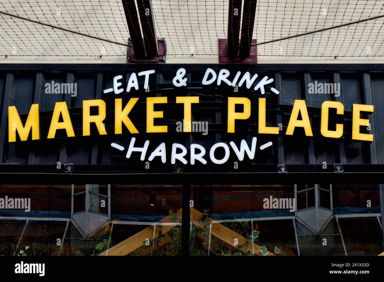 Market Place Harrow, Street Food Venue, Harrow Town Centre, Borough of Harrow, London, England, UK Stock Photo