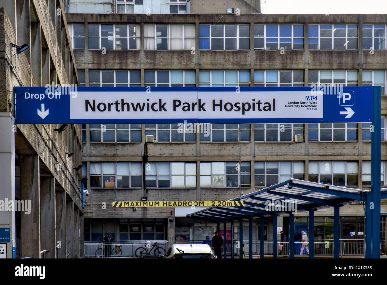 Northwick Park Hospital, Watford Road, Harrow, Borough of Brent, London, England, UK Stock Photo