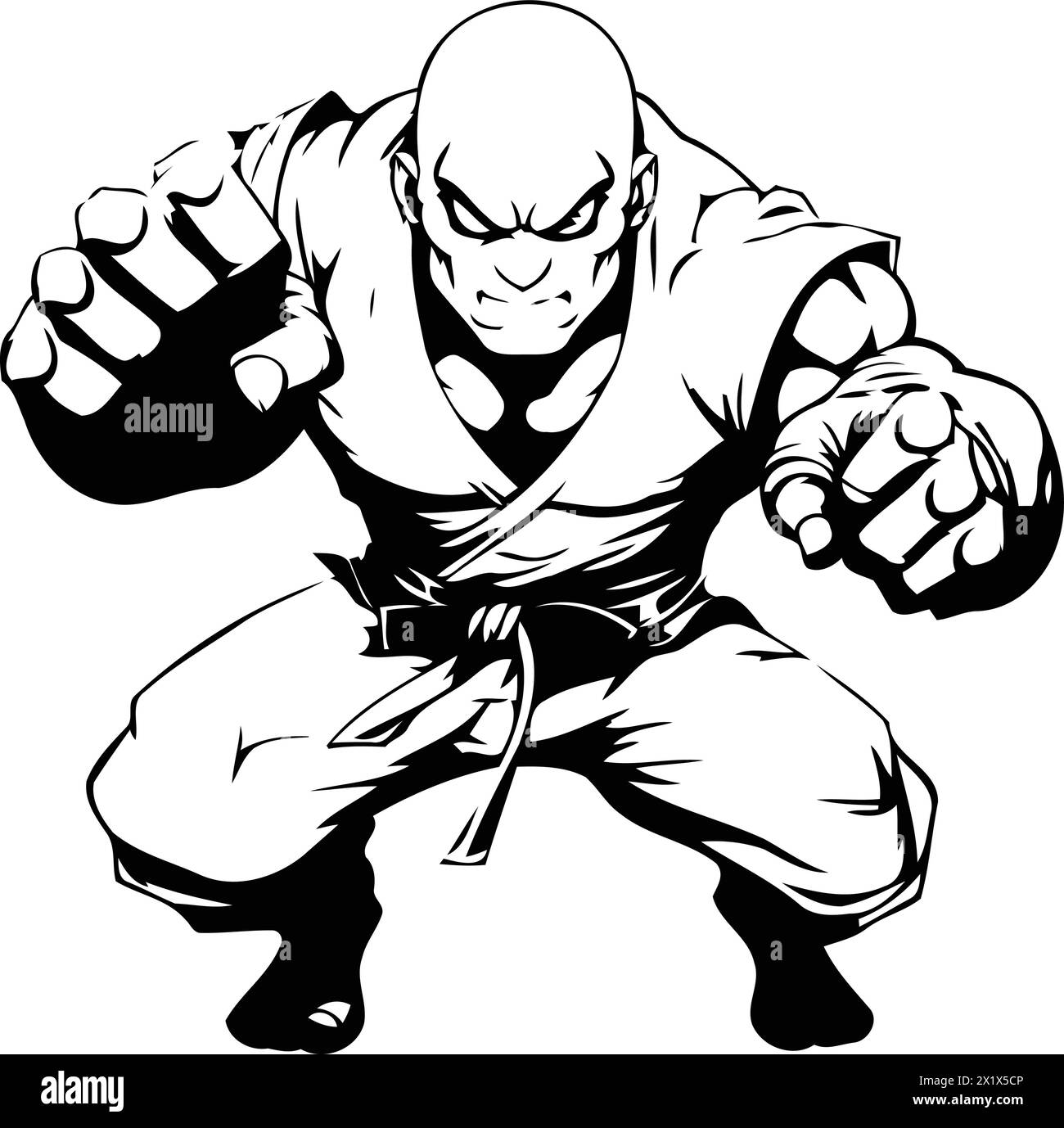 Kung fu vector vectors Black and White Stock Photos & Images - Alamy
