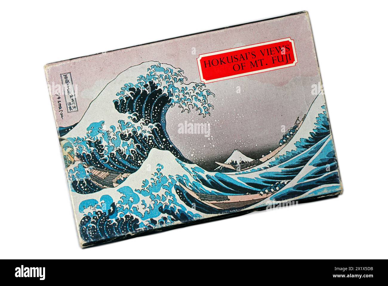 Hokusai's Views of Mt Fuji. Book cover. Studio set up. Taken 2024 Stock Photo