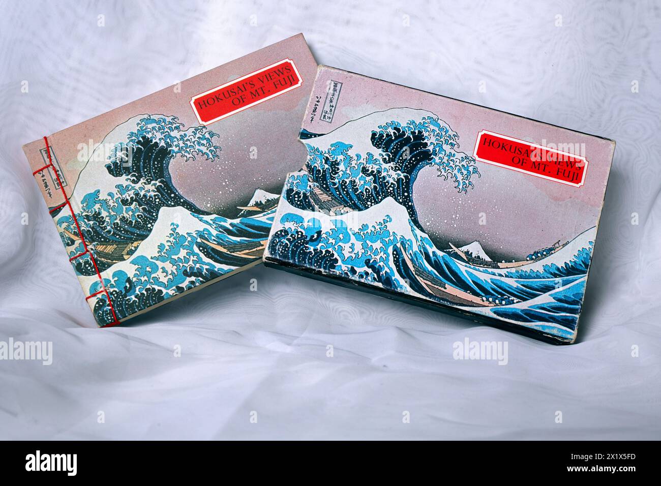 Hokusai's Views of Mt Fuji. Book cover. Studio set up. Taken 2024 Stock Photo