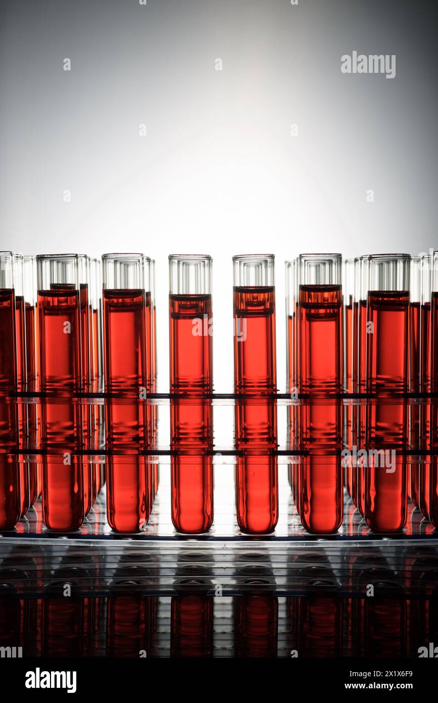 Test tubes blood in beaker hi-res stock photography and images - Alamy