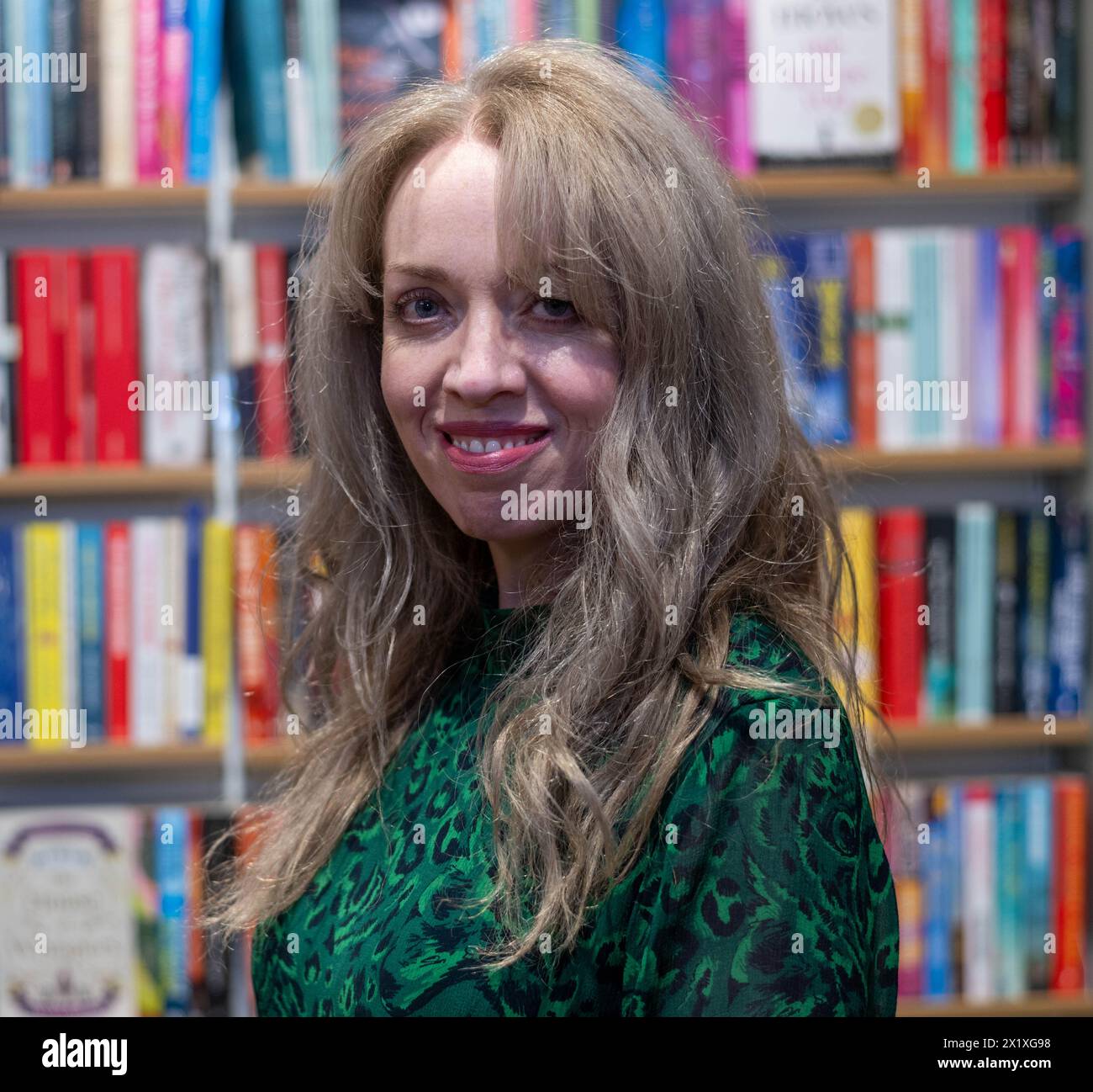 Brentwood Essex 16 Apr 2024 Erin Kelly, author of The Skeleton Key and her new book The House of Mirrors at a book signing at Waterstones Brentwood Essex UK Credit: Ian Davidson/Alamy Live News Stock Photo
