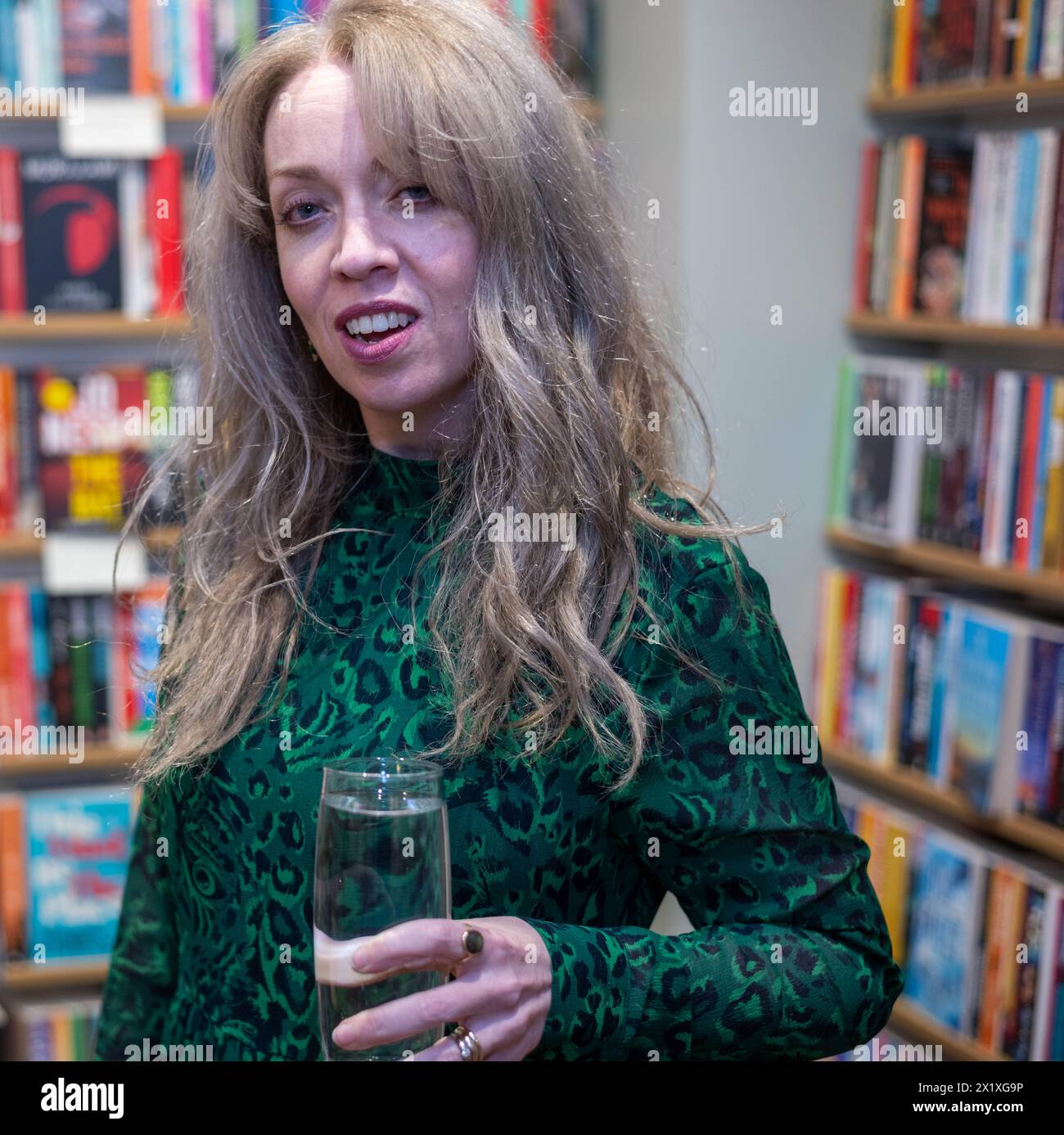 Brentwood Essex 16 Apr 2024 Erin Kelly, author of The Skeleton Key and her new book The House of Mirrors at a book signing at Waterstones Brentwood Essex UK Credit: Ian Davidson/Alamy Live News Stock Photo