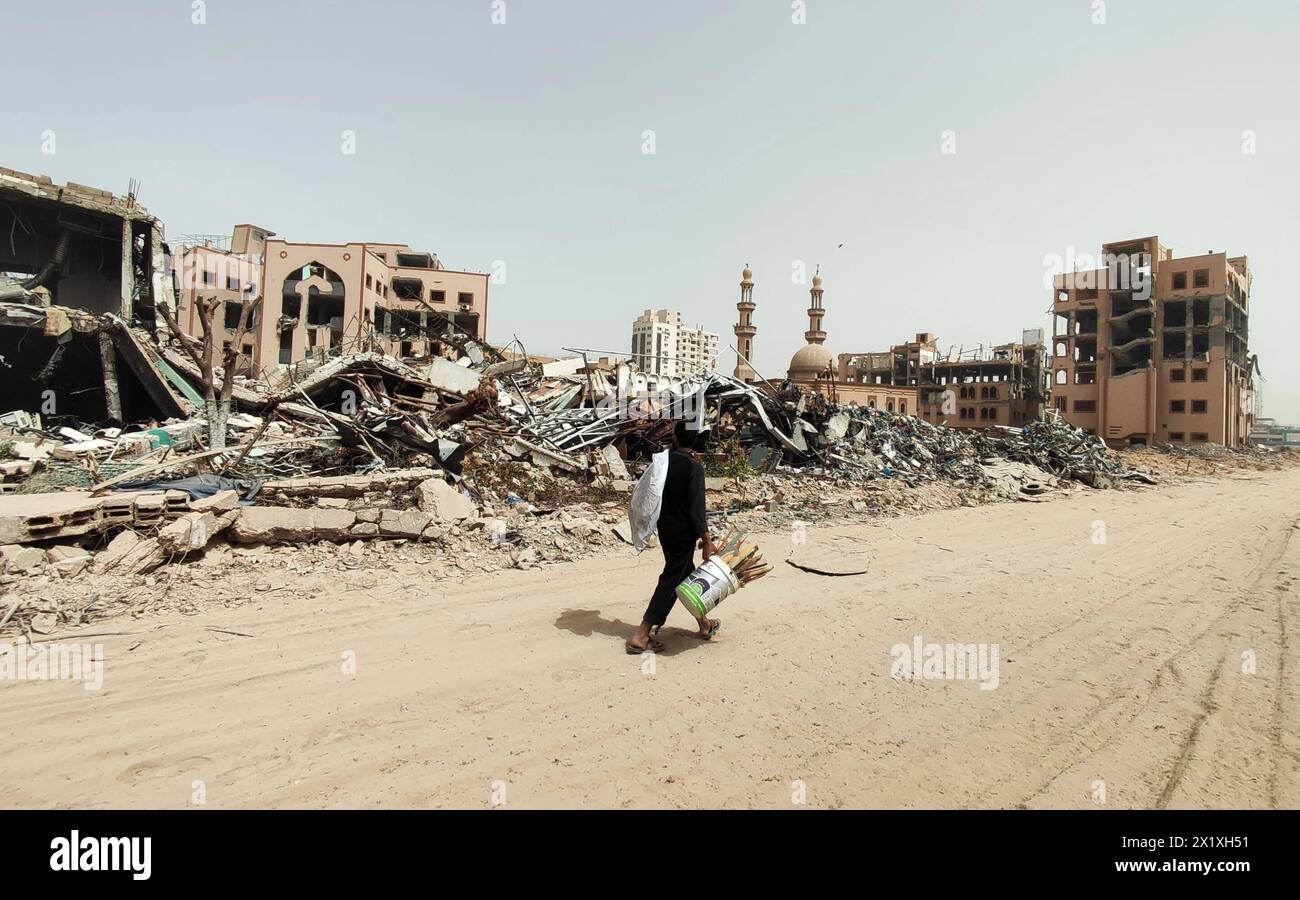 A view of extensive destruction in the Islamic University and ...