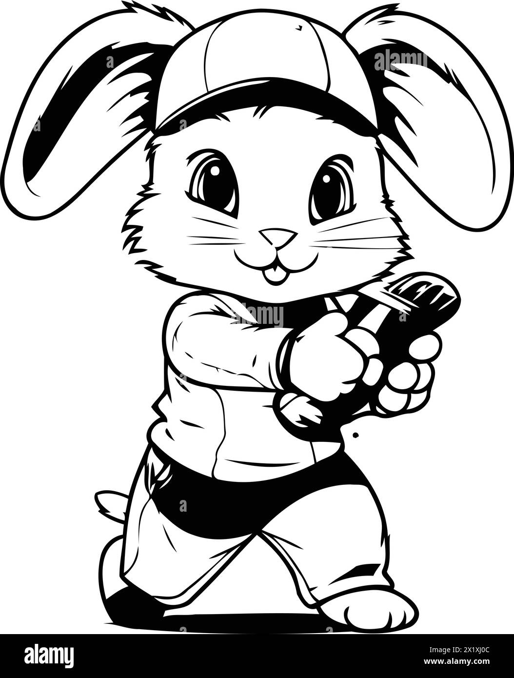 Rabbit cap Stock Vector Images - Alamy