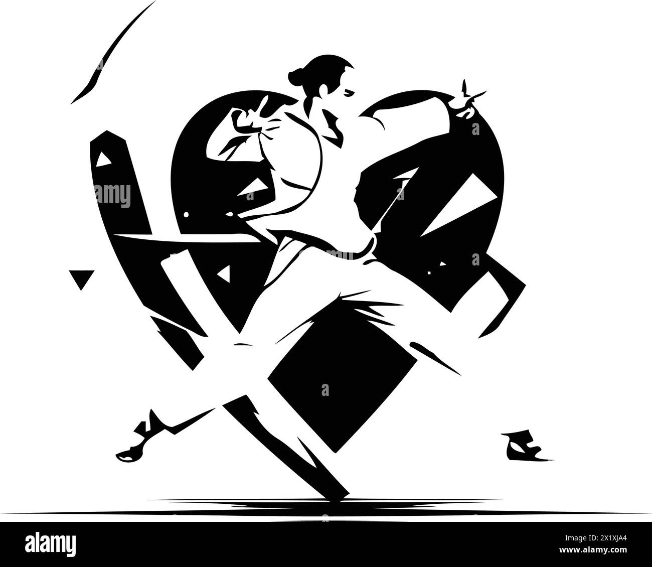 Kung fu vector vectors Black and White Stock Photos & Images - Alamy