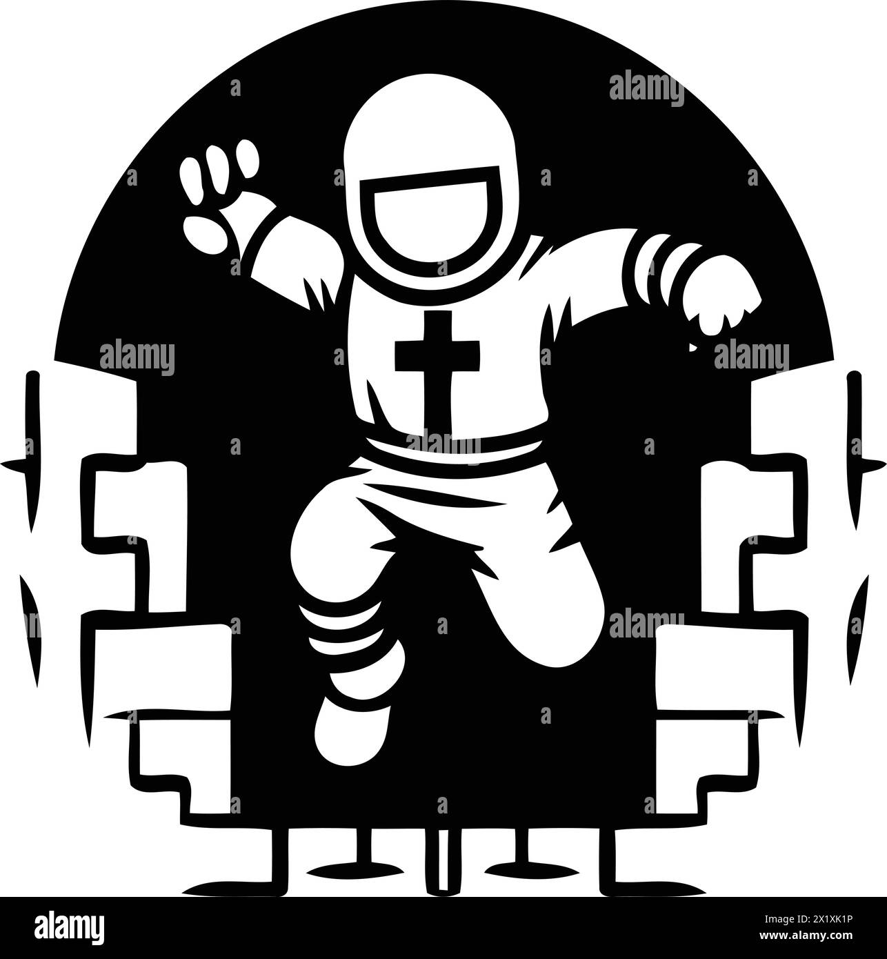 Astronaut in space suit. Astronaut icon. Vector illustration Stock Vector