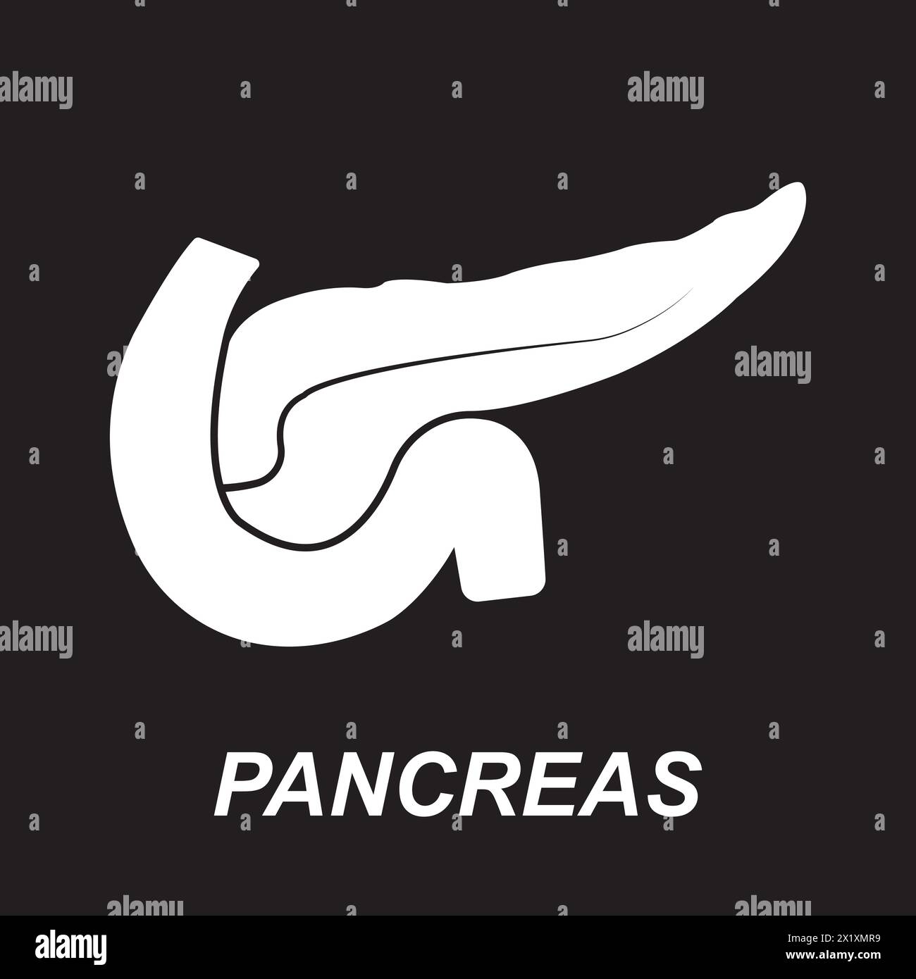 Pancreas icon vector illustration simple design Stock Vector