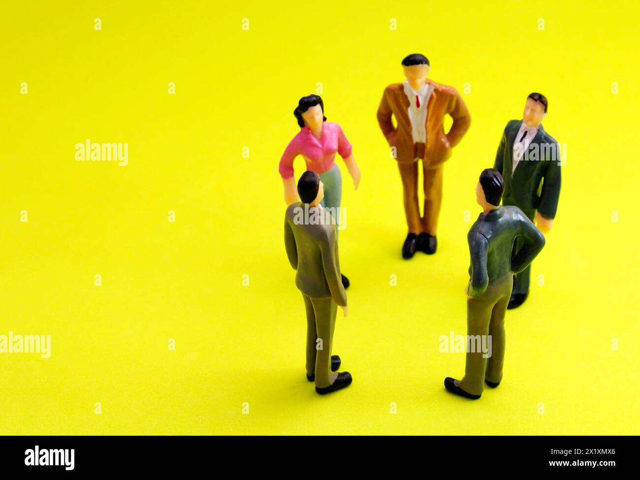 Working group meeting plastic human figure stock photo alamy