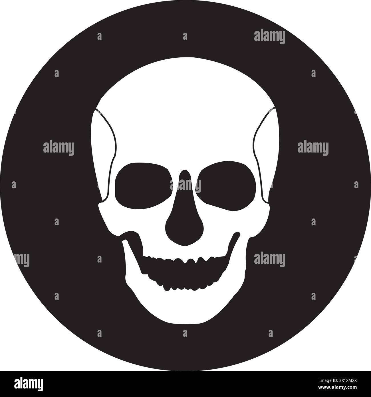 Human skull icon vector illustration symbol design Stock Vector