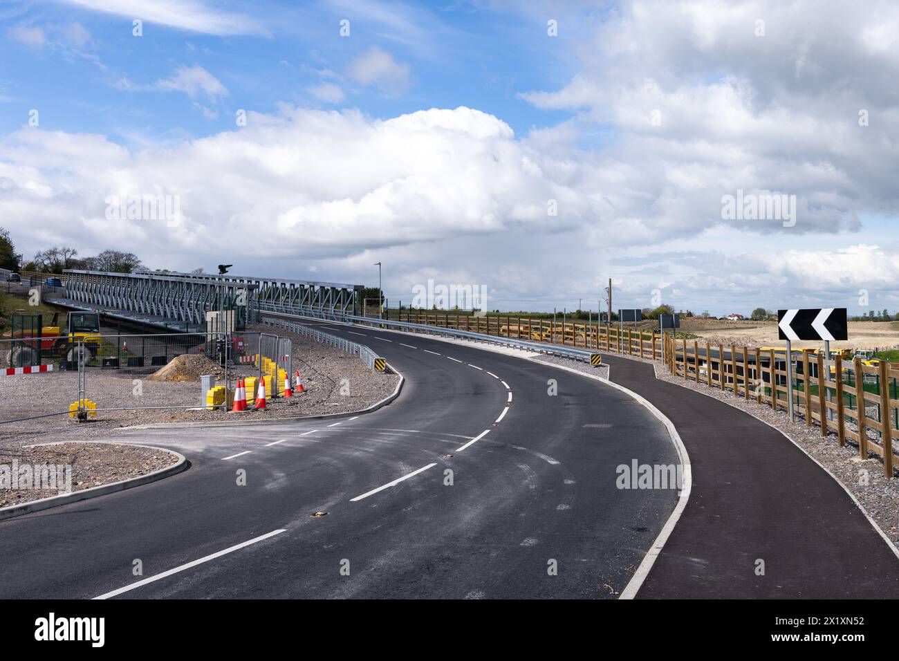 Wendover, UK. 17th April, 2024. A temporary bridge used to divert