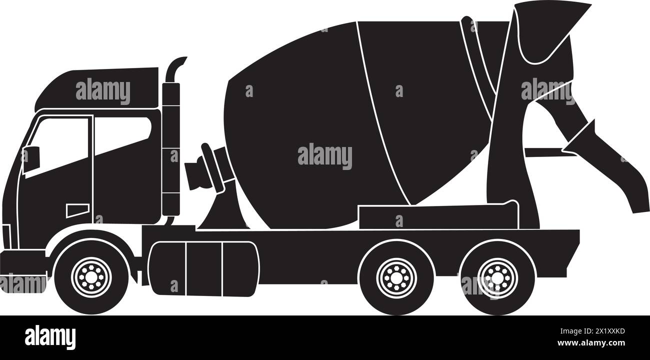 Mixer truck icon vector illustration simple design Stock Vector