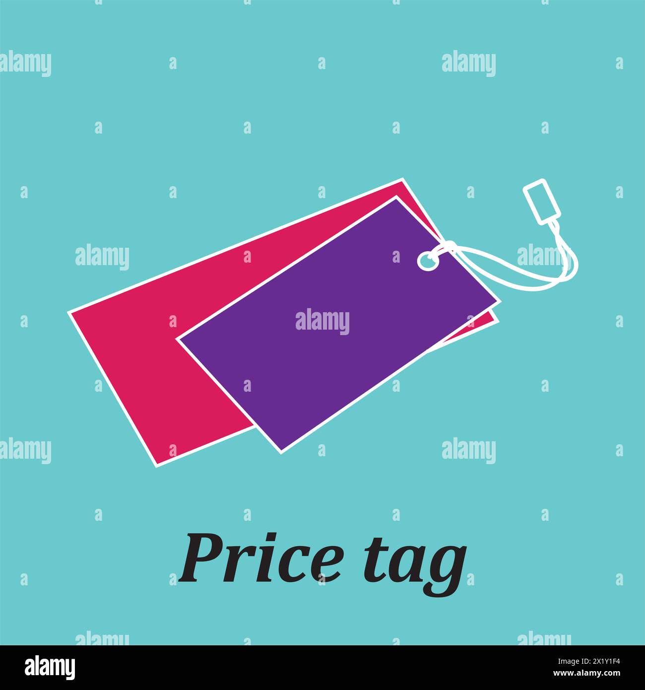 Price Label icon vector; solid logo illustration; isolated pictogram. Stock Vector