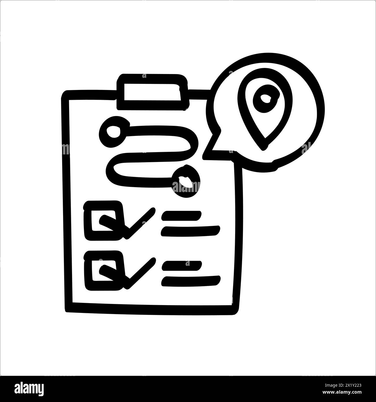 Flat icon of file notepad tracking vector1 stock vector image art