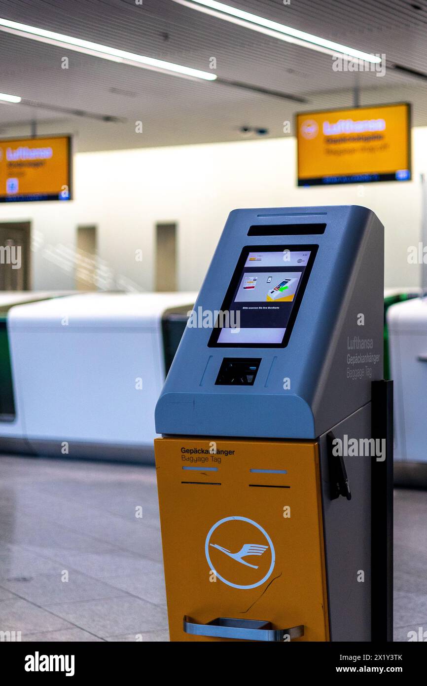 Frankfurt Airport, Germany February 19, 2024 a Lufthansa self